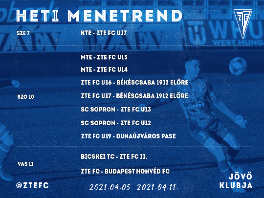 Heti menetrend 04.05-04.11